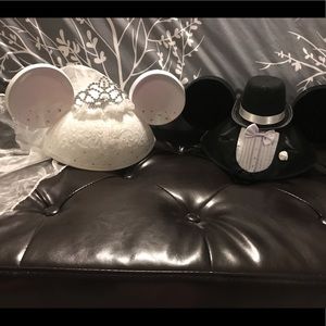 Mickey and Minnie bride and groom ears